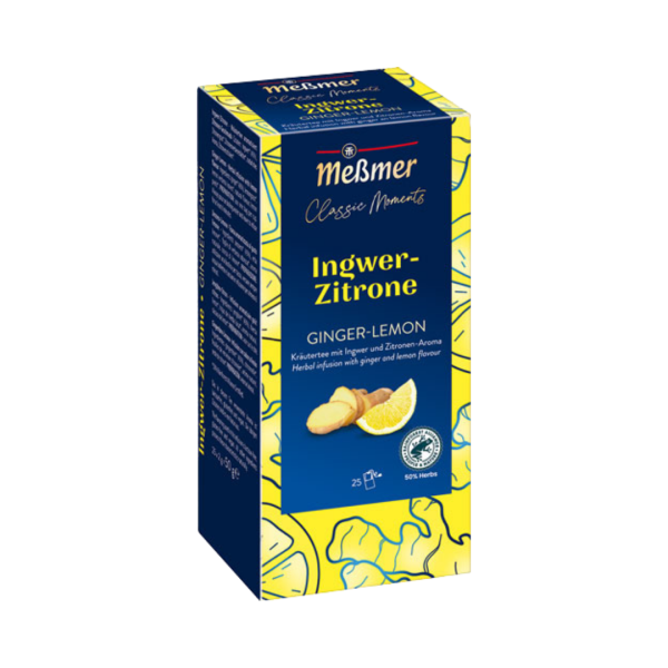 Meßmer Classic Moments Ingwer-Zitrone, Teebeutel im Kuvert, 2. Entnahmefach/displaytauglich, 50g